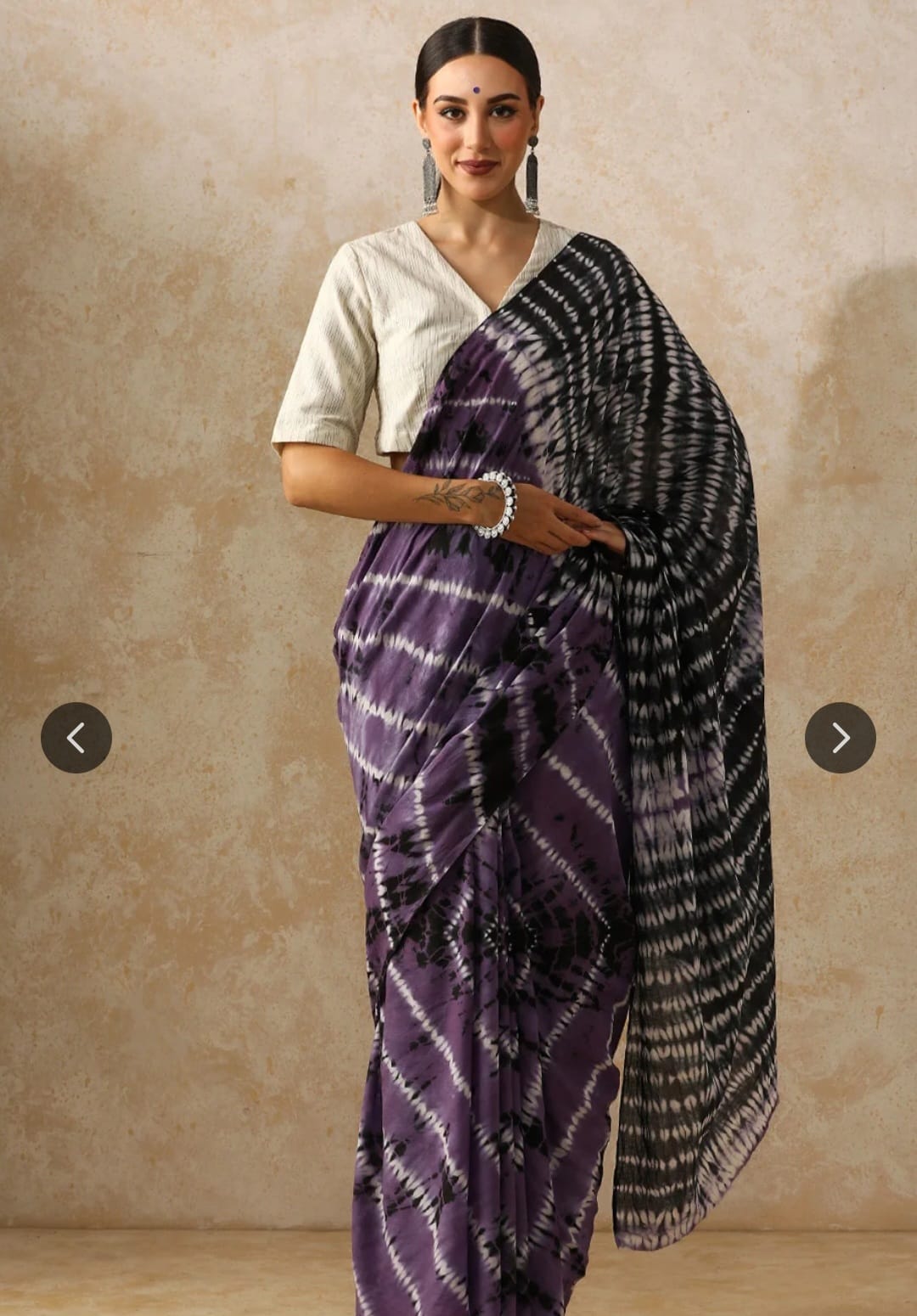 Pure cotton mulmul saree handblock printed in purple – lightweight handblock saree wholesale Fabtexs